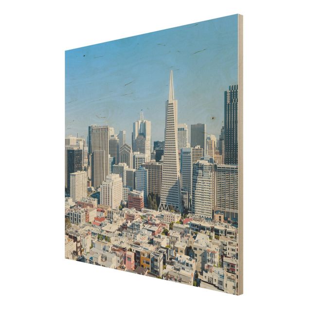 Wood print - San Francisco Skyline