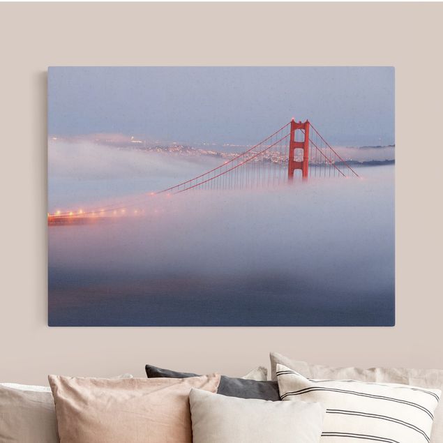 Natural canvas print - San Francisco’s Golden Gate Bridge - Landscape format 4:3
