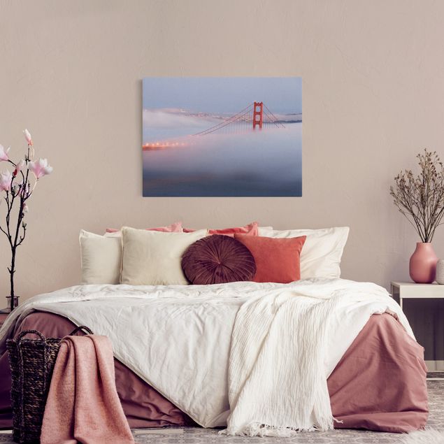 Natural canvas print - San Francisco’s Golden Gate Bridge - Landscape format 4:3