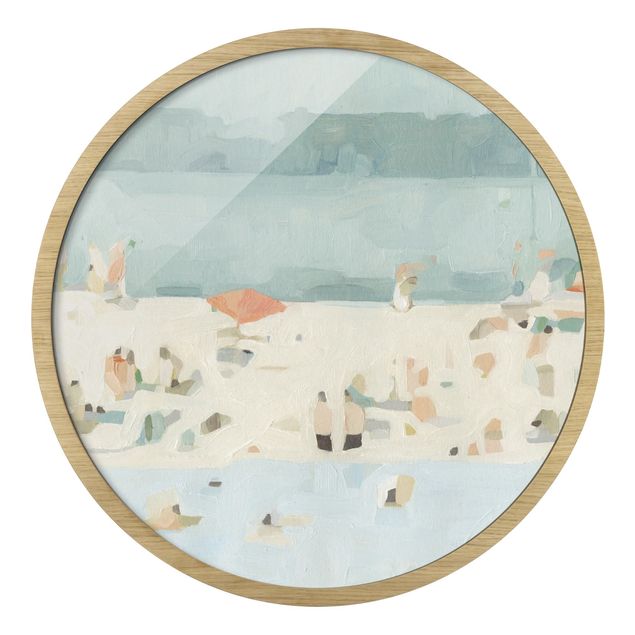 Circular framed print - Sandbank In The Ocean II