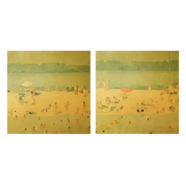 Print on canvas - Sandbank In The Sea Set I