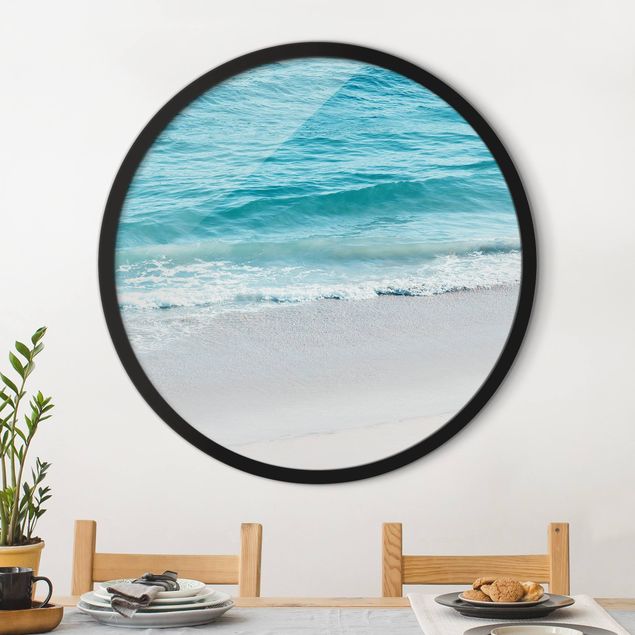 Framed prints round Gentle Waves In Malibu