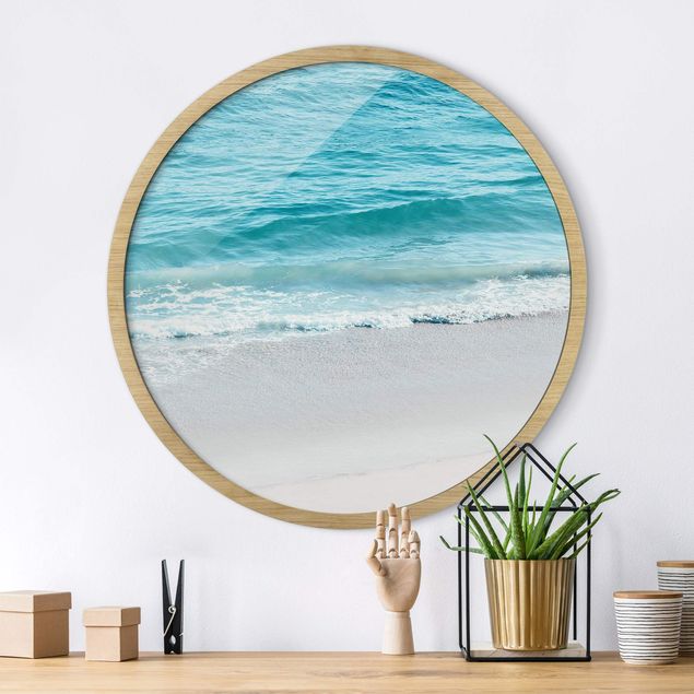 Framed prints round Gentle Waves In Malibu
