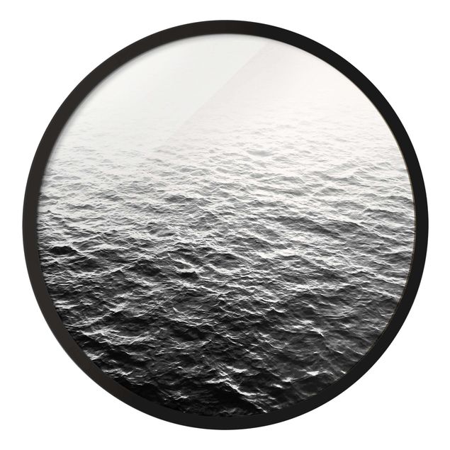 Circular framed print - Gentle Waves Hills