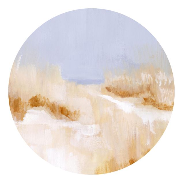 Self-adhesive round wallpaper - Soft Marram Grass