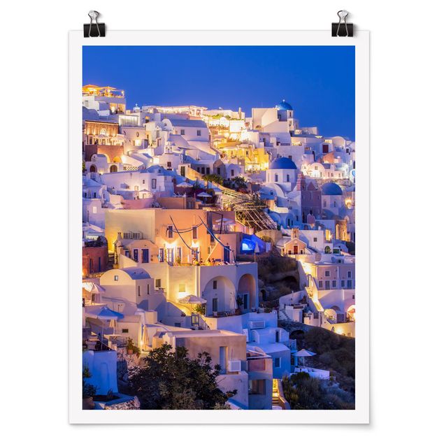 Poster - Santorini At Night