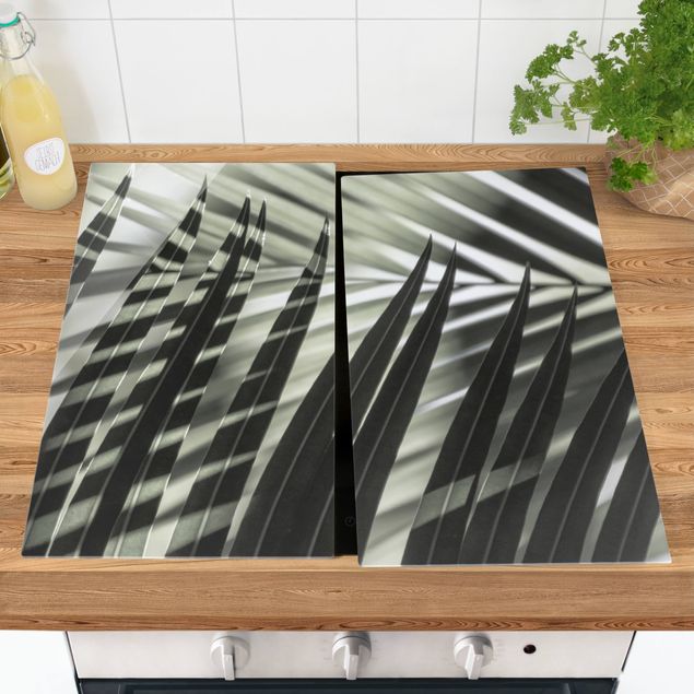 Stove top covers - Interplay Of Shaddow And Light On Palm Fronds