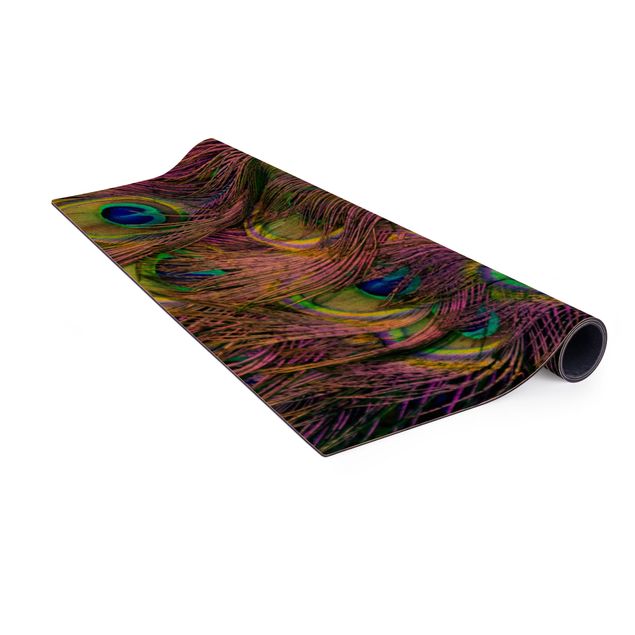 large area rugs Iridescent Paecock Feathers