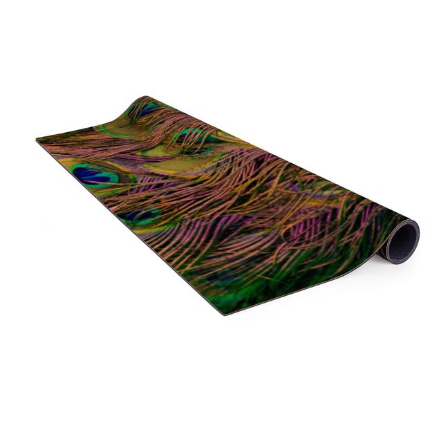 large area rugs Iridescent Paecock Feathers