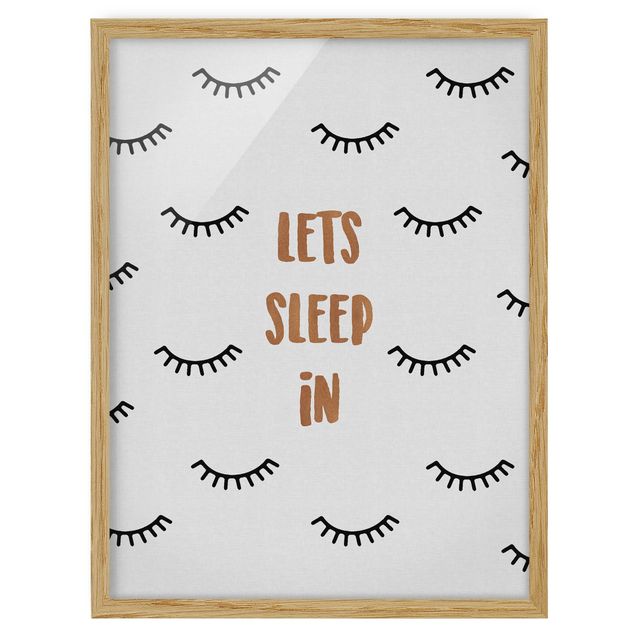 Framed poster - Bedroom Quote Lets Sleep In