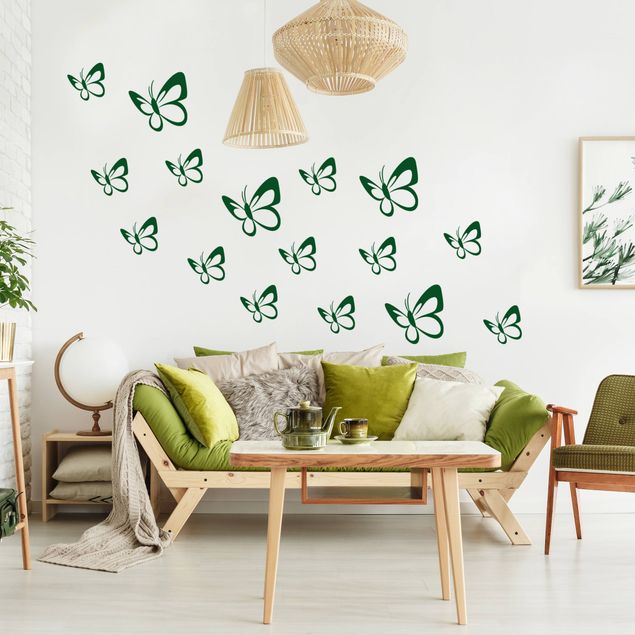 Wall decal Butterfly swarm Set