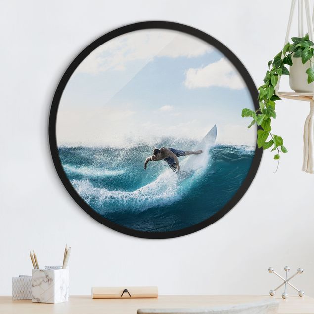 Framed prints round Catch The Wave
