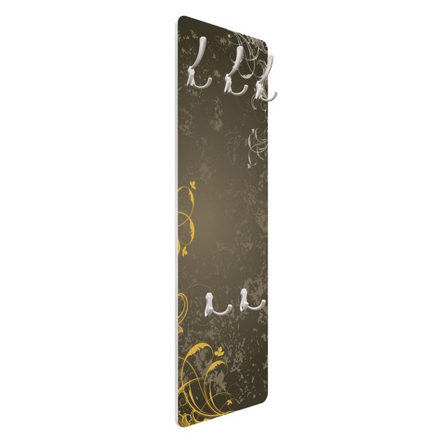 Coat rack - Flourishes In Gold And Silver