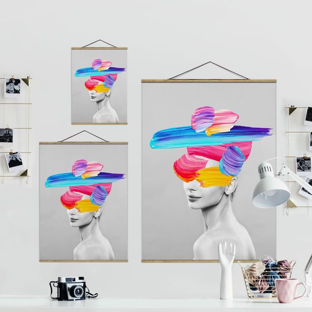 Fabric print with poster hangers - Beauty In Colour - Portrait format 3:4