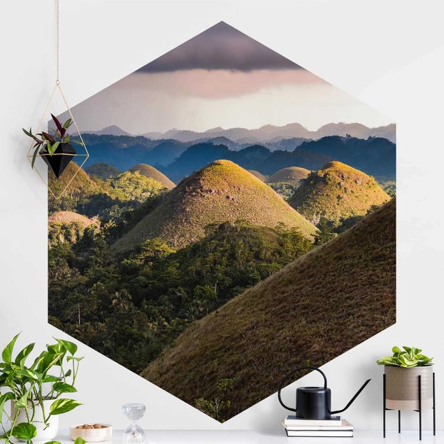 Hexagonal wallpapers Chocolate Hills Landscape