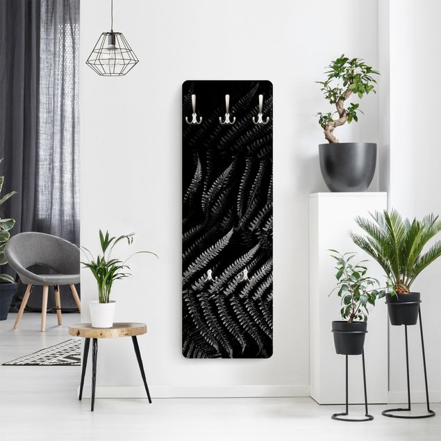 Coat rack modern - Black And White Botany Fern