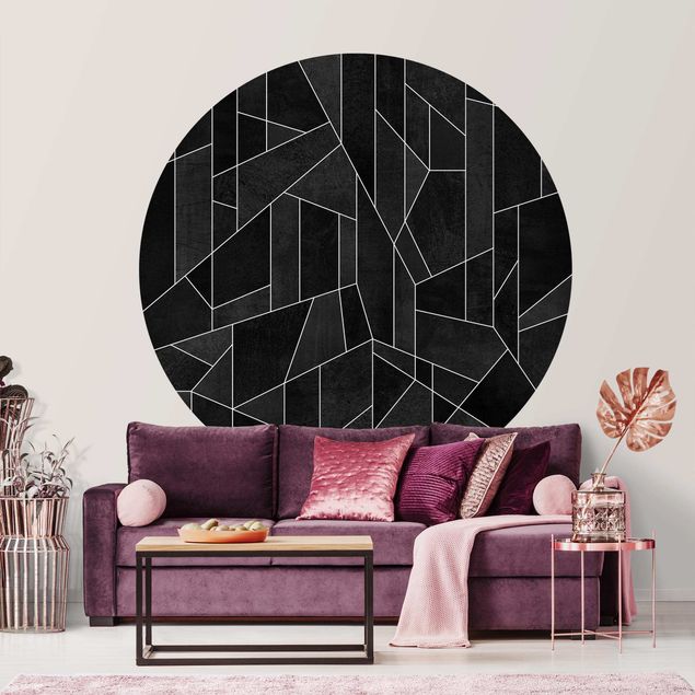 Wallpapers Black And White Geometric Watercolour