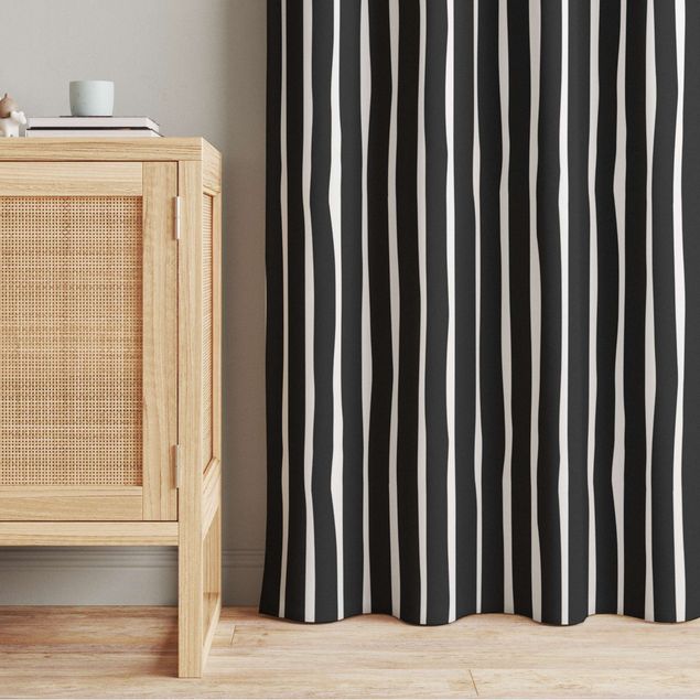 Striped curtains Black And White Stripes