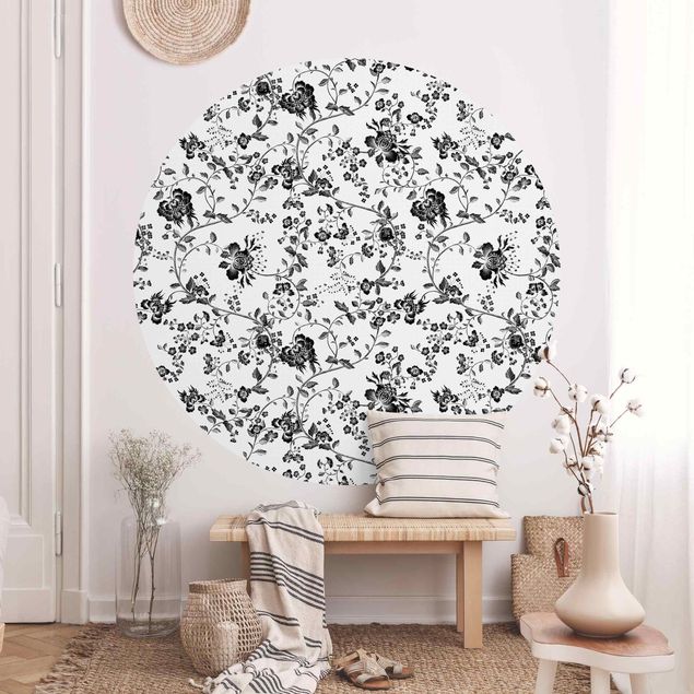 Wallpapers Black Flower Tendrils