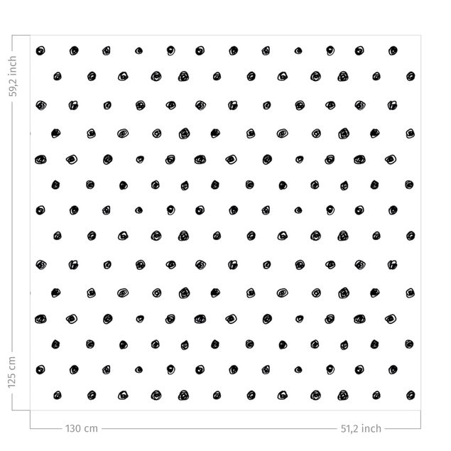 pattern curtains for living room Black Ink Dot Pattern