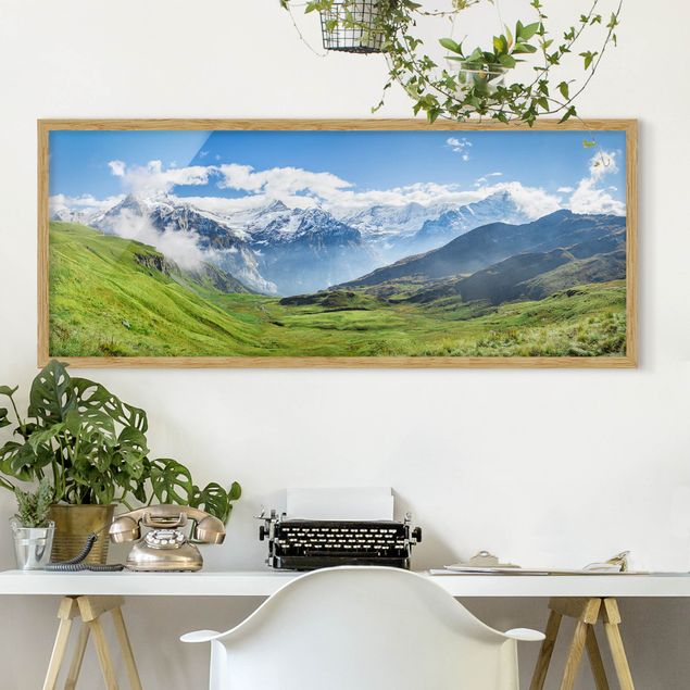 Framed poster - Swizz Alpine Panorama