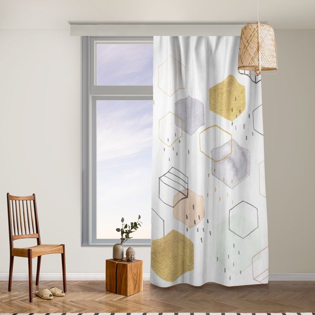 made to measure curtains Hexagonal Scattering I