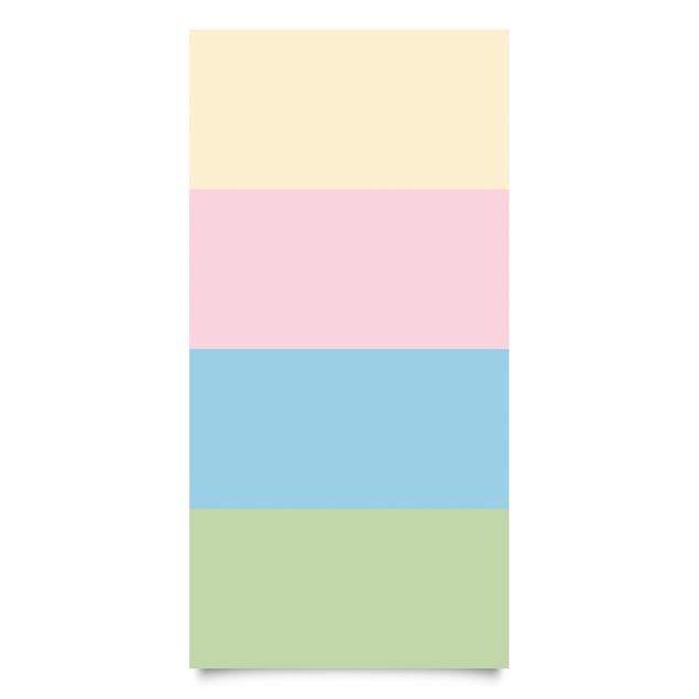 Adhesive film for furniture - Set of 4 Stripes Pastel colours - Cream Rose Pastel Blue Mint