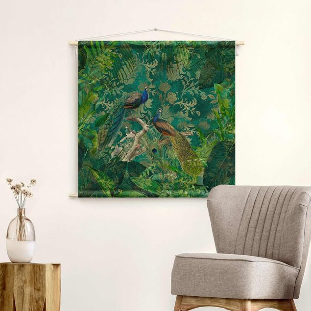 wall hangings Shabby Chic Collage - Noble Peacock II