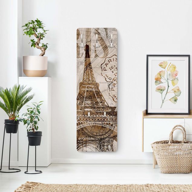 Coat rack - Shabby Chic Collage - Paris