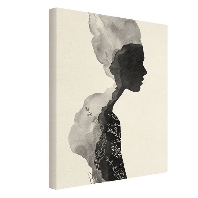 Canvas print gold - She