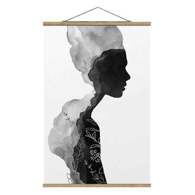 Fabric print with poster hangers - She - Portrait format 2:3