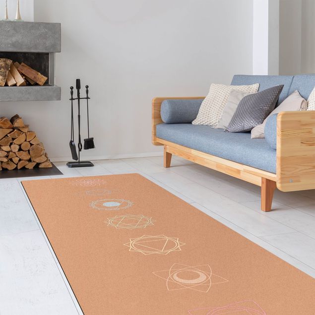 modern area rugs Seven Chakras Pastel