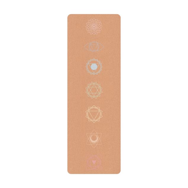 Yoga mat - Seven Chakras Pastel