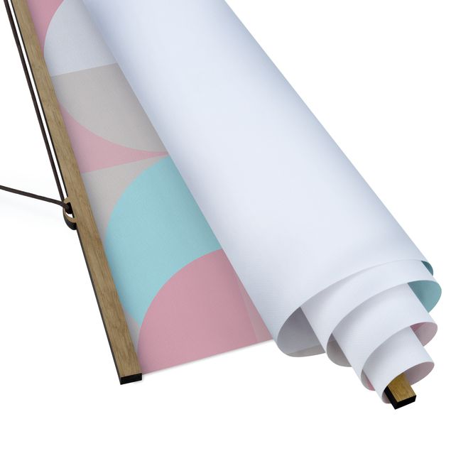 Fabric print with poster hangers - Scandinavian Geometry - Portrait format 3:4