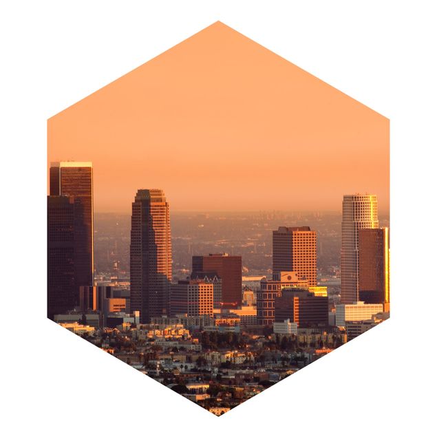 Self-adhesive hexagonal pattern wallpaper - Skyline Of Los Angeles
