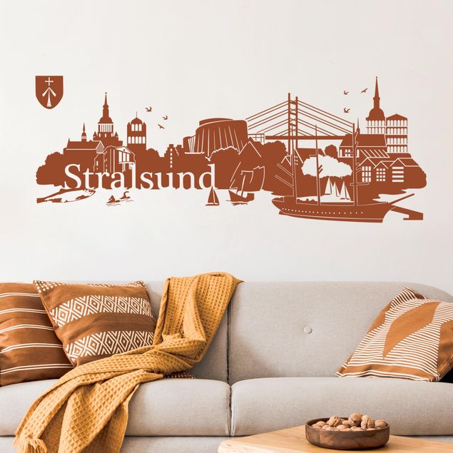 Wall stickers metropolises Skyline Stralsund