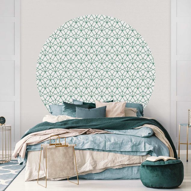 Wallpapers Emerald Art Deco Pattern XXL
