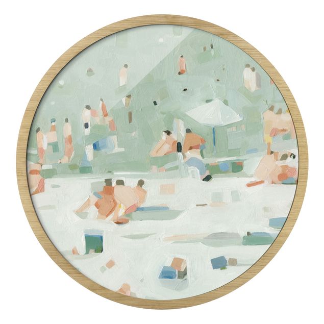 Circular framed print - Summer Confetti I