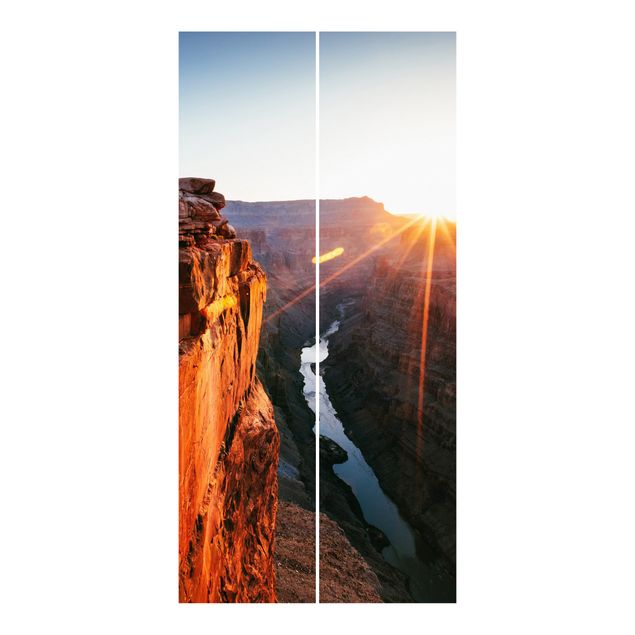 Sliding panel curtain - Sun In Grand Canyon