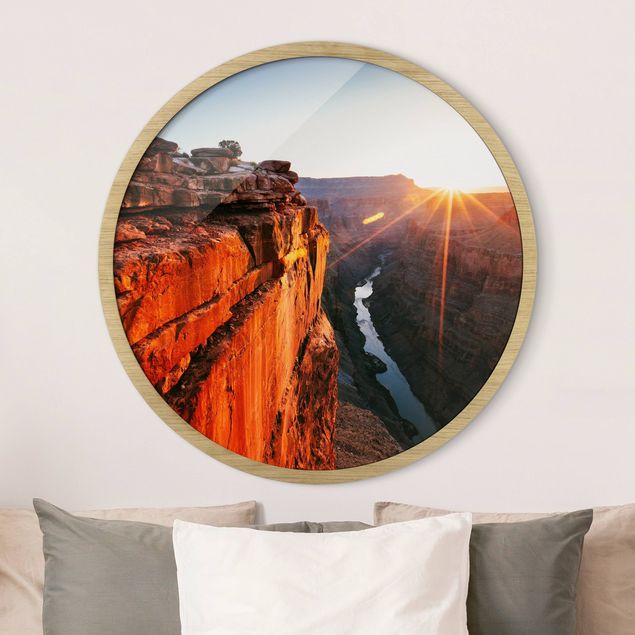 Framed prints round Sun In Grand Canyon
