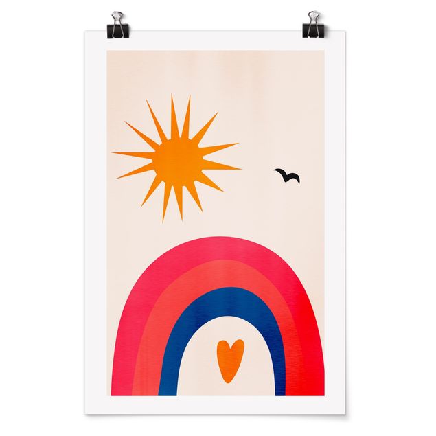 Poster art print - Sunshine And Rainbow - 2:3