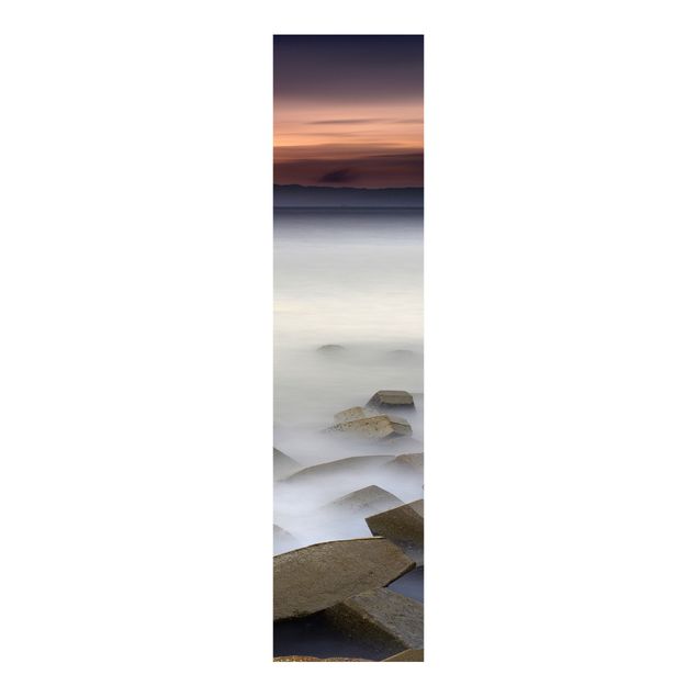 Sliding panel curtains set - Sunset In The Fog