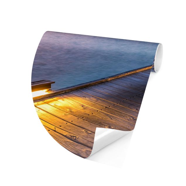 Self-adhesive round wallpaper - Sunset In Paradise