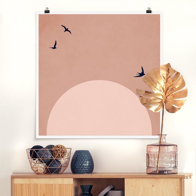 Poster art print - Sunset In Pink - 1:1