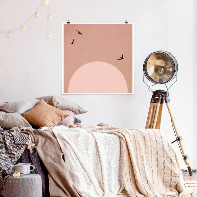 Poster art print - Sunset In Pink - 1:1