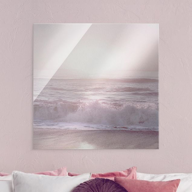 Glass print - Sunset In Pale Pink