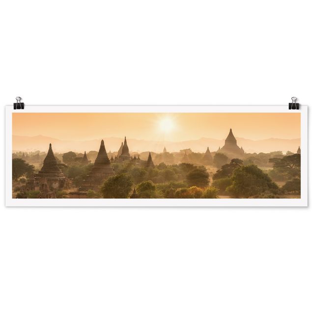 Poster - Sun Setting Over Bagan