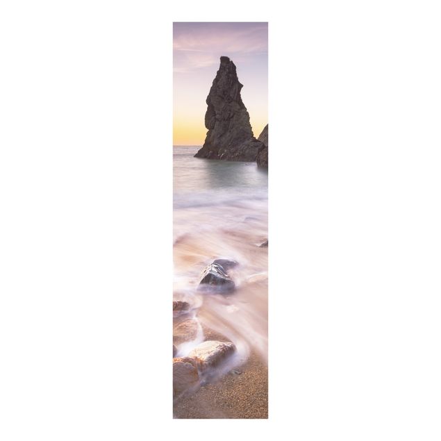 Sliding panel curtains set - Spanish Beach At Sunrise
