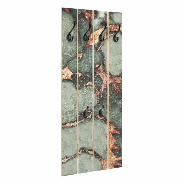 Wooden coat rack - Play Of Colours Fern-Green and Gold