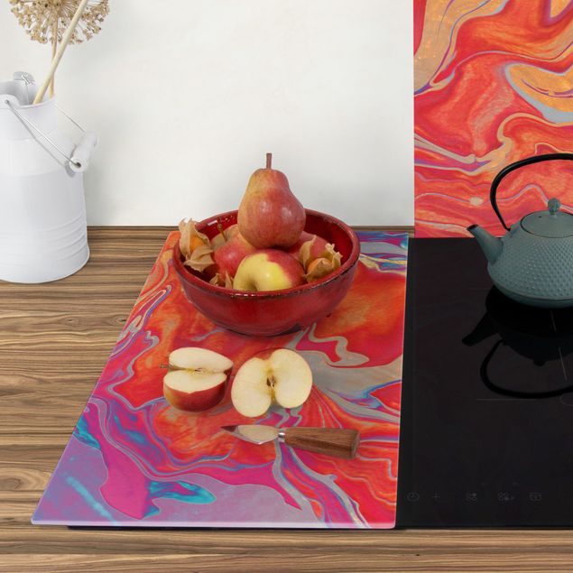 Stove top covers - Play Of Colours Golden Fire